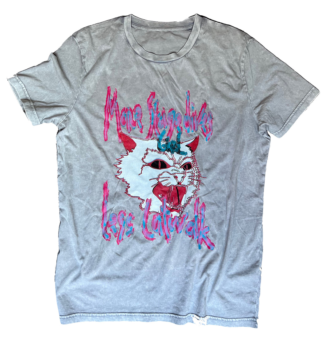 T-Shirt Paint More Stagedives Grey  Logo Pink
