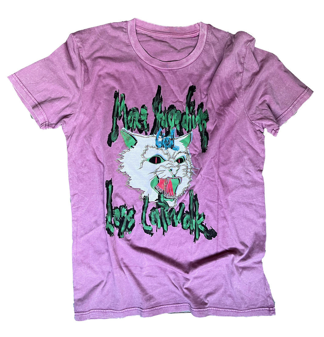 T-Shirt Paint More Stagedives Pink  Logo Green