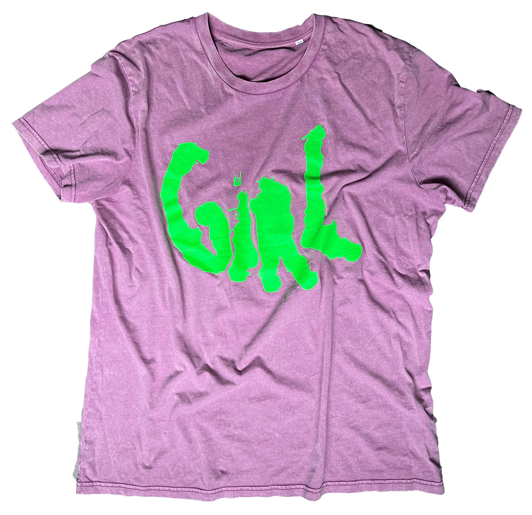 T-Shirt Vegan Splash Girl Pink Green