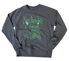 Load image into Gallery viewer, Sweat Crew Neck Contour More Stagedives Black Green Fluo
