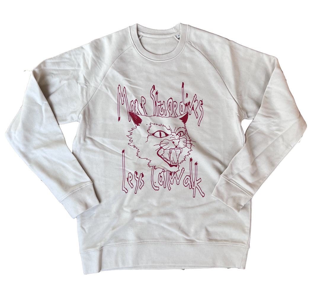 Sweat Crew Neck Contour More Stagedives Off White Red