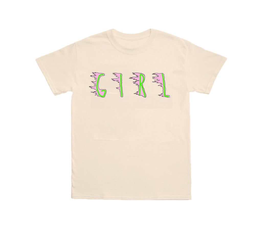 T-Shirt Climate Neutral Fire Girl Pink Green