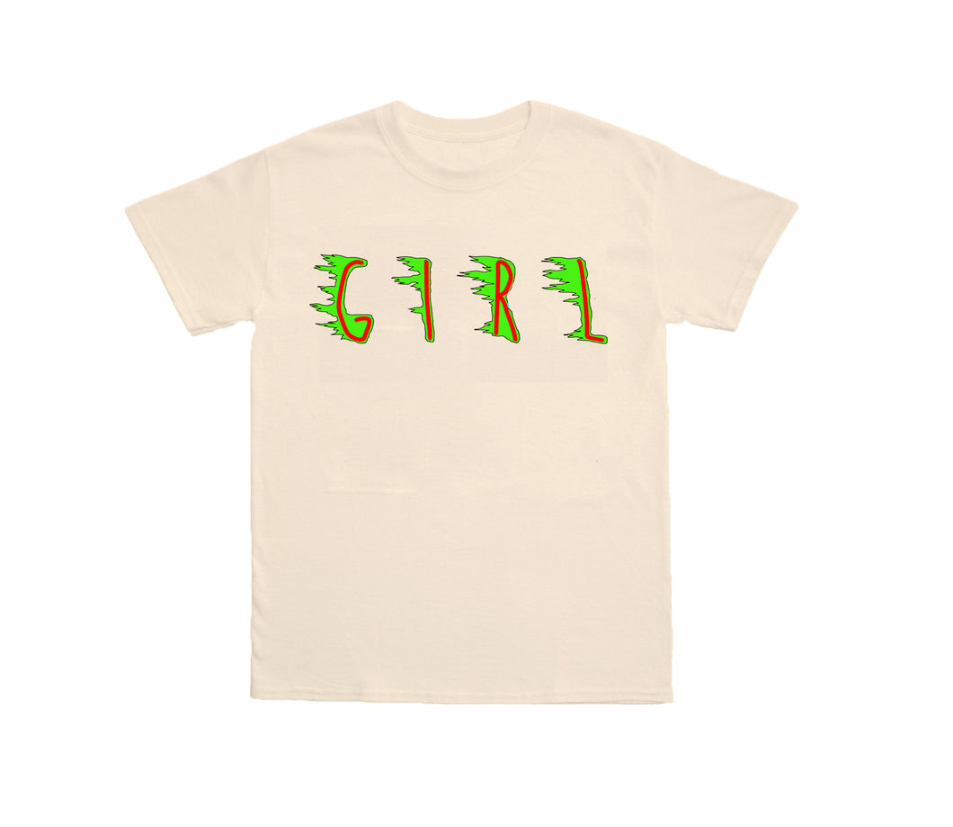 T-Shirt Climate Neutral Fire Girl Green Red